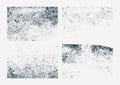 Vector set of splash stains textures. Monochrome abstract vector grunge textures. Royalty Free Stock Photo